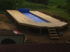 Deck surface in place.